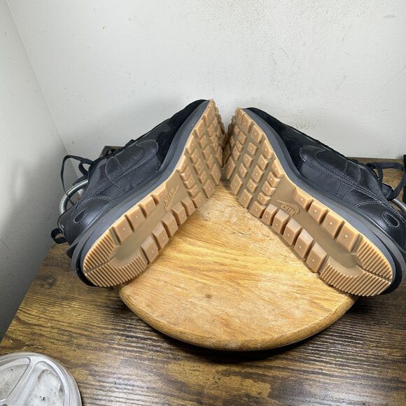 Nike x Sacai Vaporwaffle Shoes Mens Size 8 Black DD1875-001 Double Tongue Rare main image 6